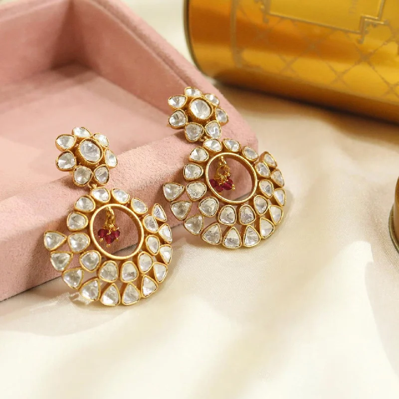 Topaz stud earrings-Premium Handcrafted Earrings Pakistani Traditional Flair with Crystals for Brides