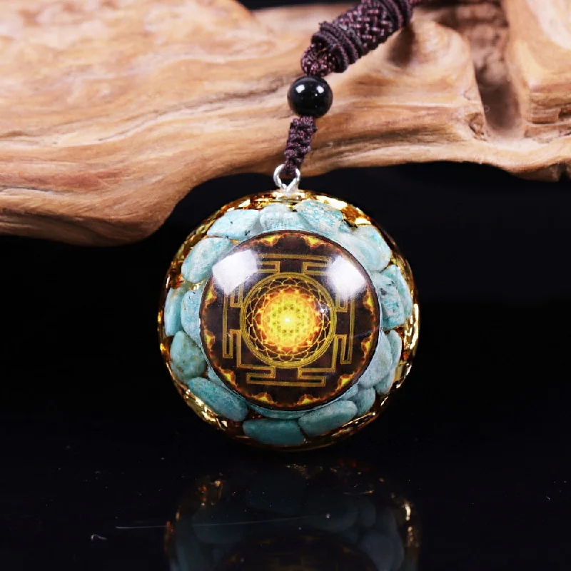 Guardian angel necklaces-Amazonite Orgone Necklace