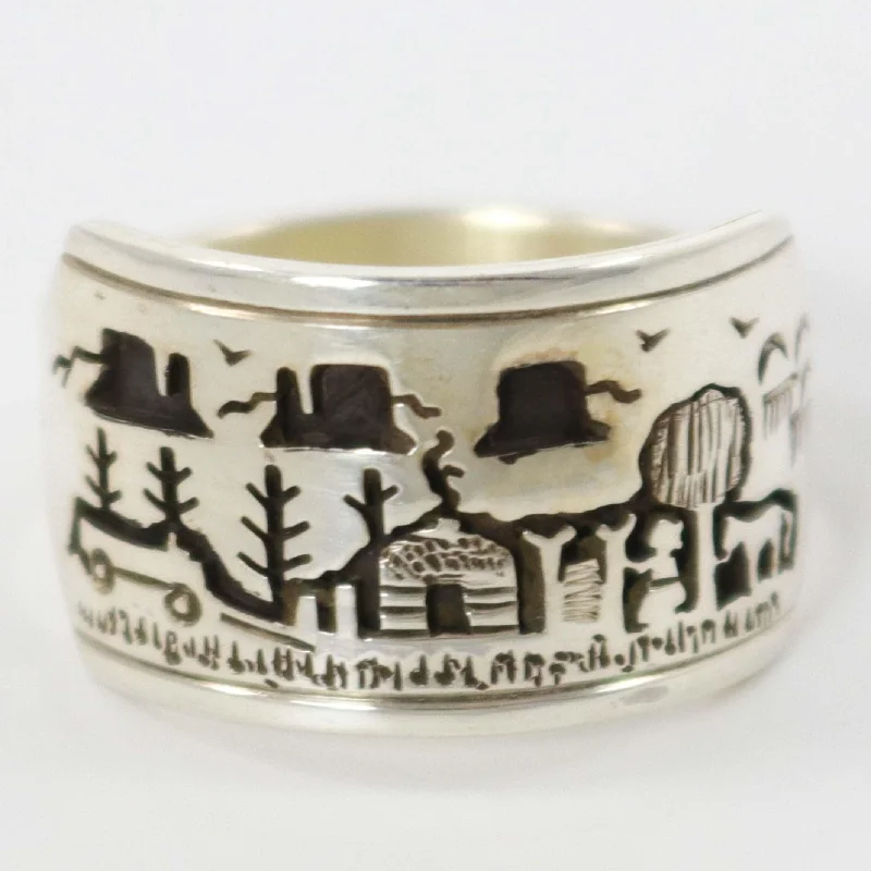 Curved band rings-Navajo Storyteller Ring