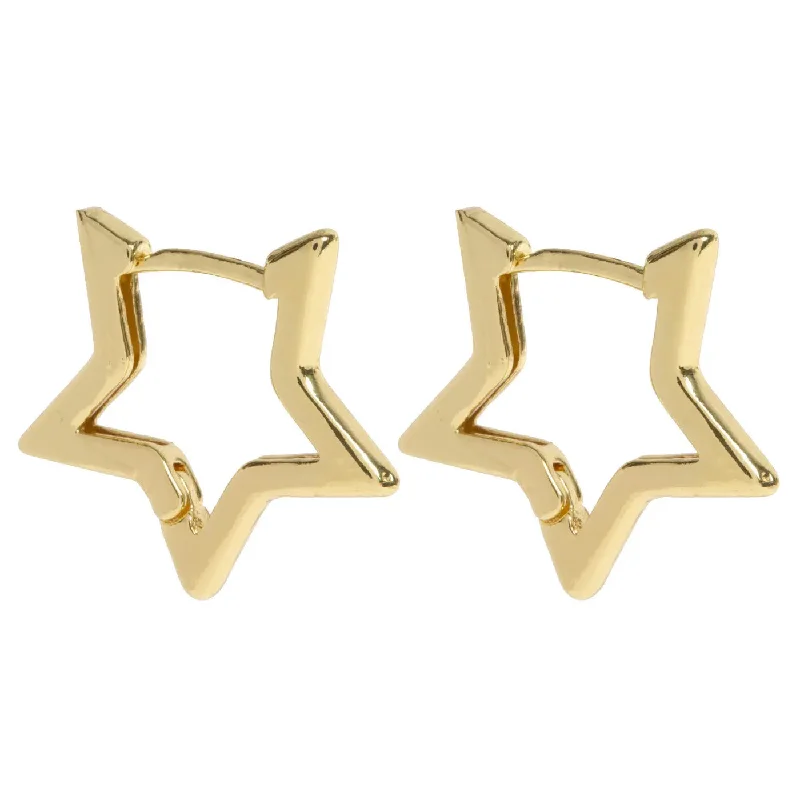 Dramatic tier earrings-Winona - Star Hoop Earrings