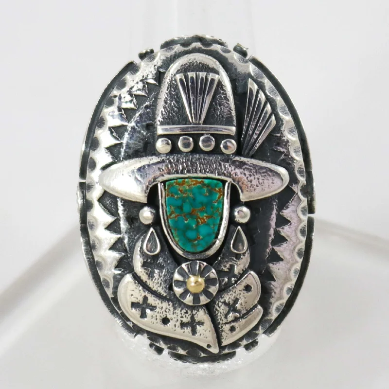 Stone-wrapped rings-Turquoise Mountain Ring