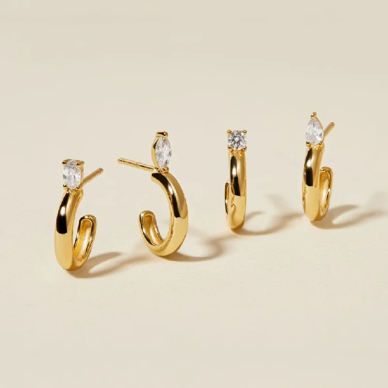 Onyx gem rings-Archa earring set