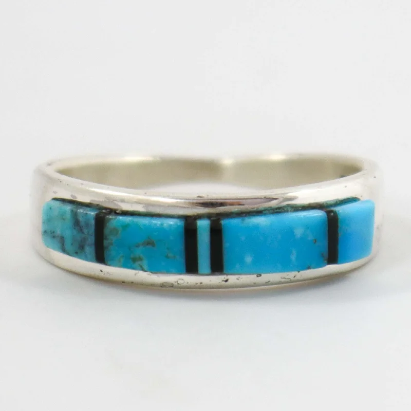 Two-tone rings-Turquoise and Jet Ring