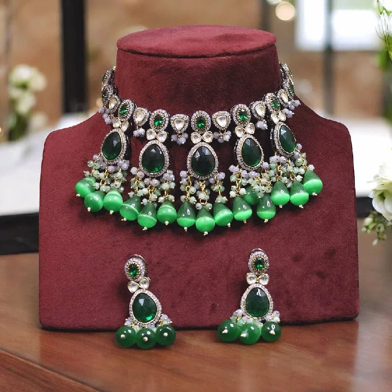 Pink quartz earrings-Wedding Green Polki Choker Earrings Pakistani Jewelry Set, Pakistani Green Polki Jewelry, Pakistani Traditional Choker Set, Indian Green Polki Choker Set, Bridal Green Polki Jewelry Set