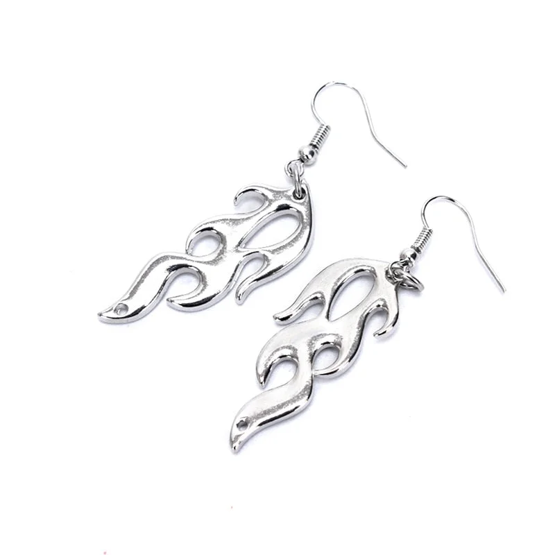 Hand-drawn earrings-Flame Earrings Style Earrings for Women Jewelry Drop Earrings