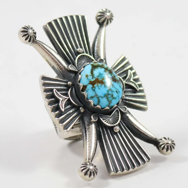 Dark gothic rings-Turquoise Keetoh Ring