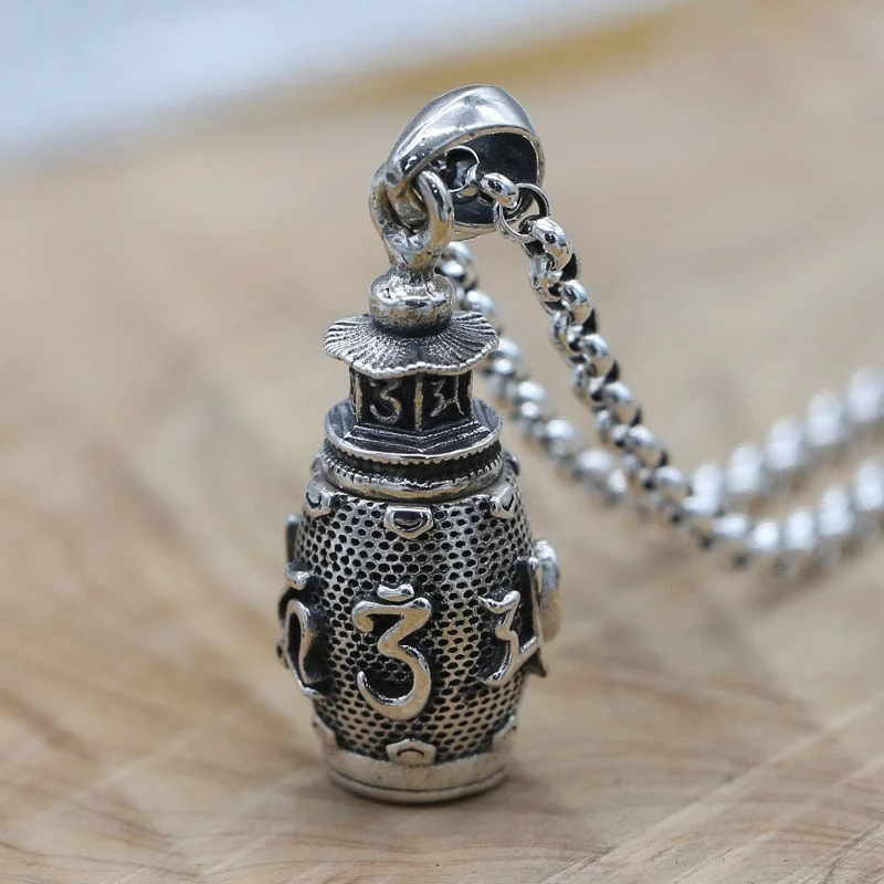 Horoscope charm necklaces-Retro Hollow Cylinder Necklace