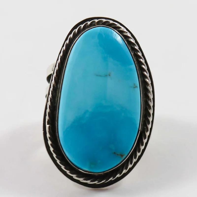 Multi-gem rings-Sleeping Beauty Turquoise Ring