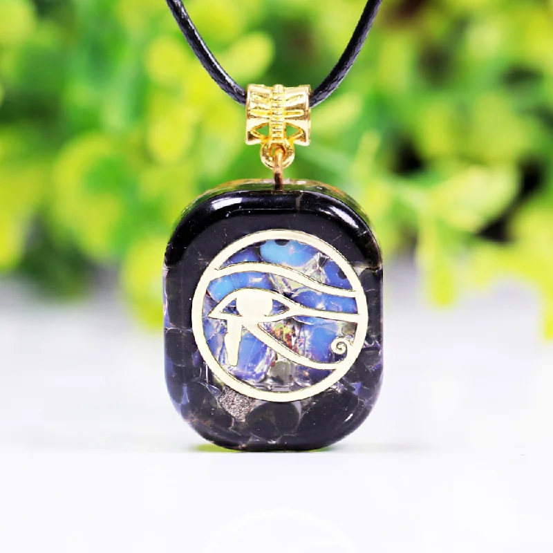 Monogrammed necklaces- Eye Of Horus Orgone Necklace