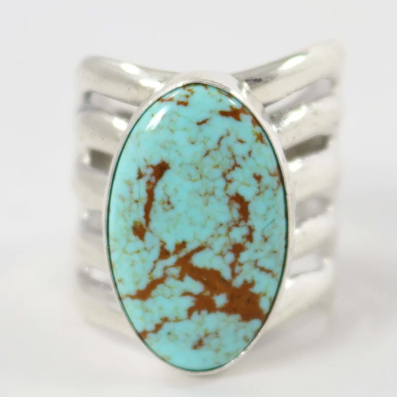 Ornate filigree rings-Turquoise Ring