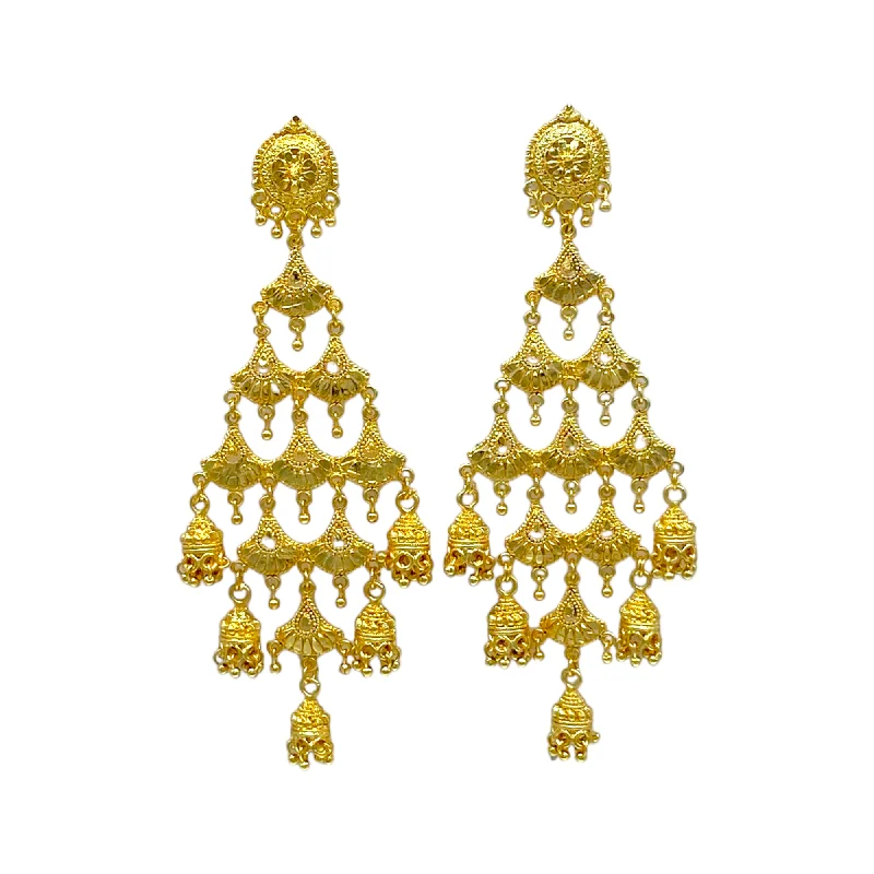 Sunstone rings-Long Gold Earring