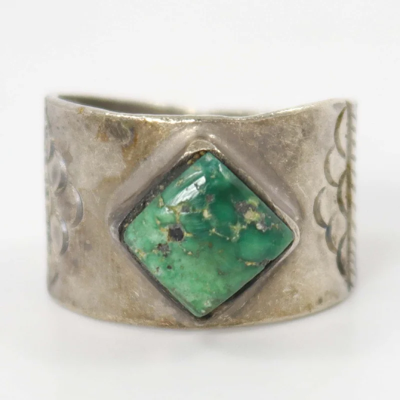 Stone-wrapped rings-Fox Turquoise Ring