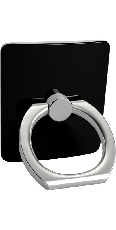 Curled wire rings-Classic Black iPhone Ring & Kickstand