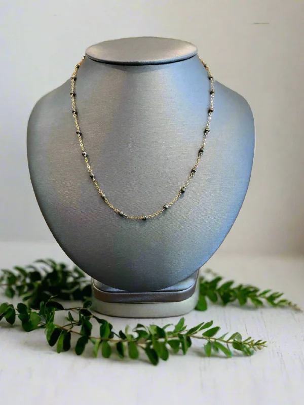 Thin rope necklaces-Plumb Silver Original Pyrite Necklace