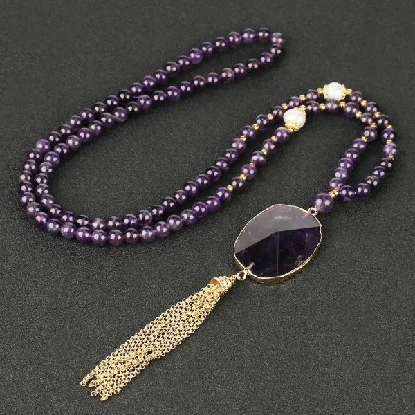 Old-world necklaces-Angelic Amethyst Necklace