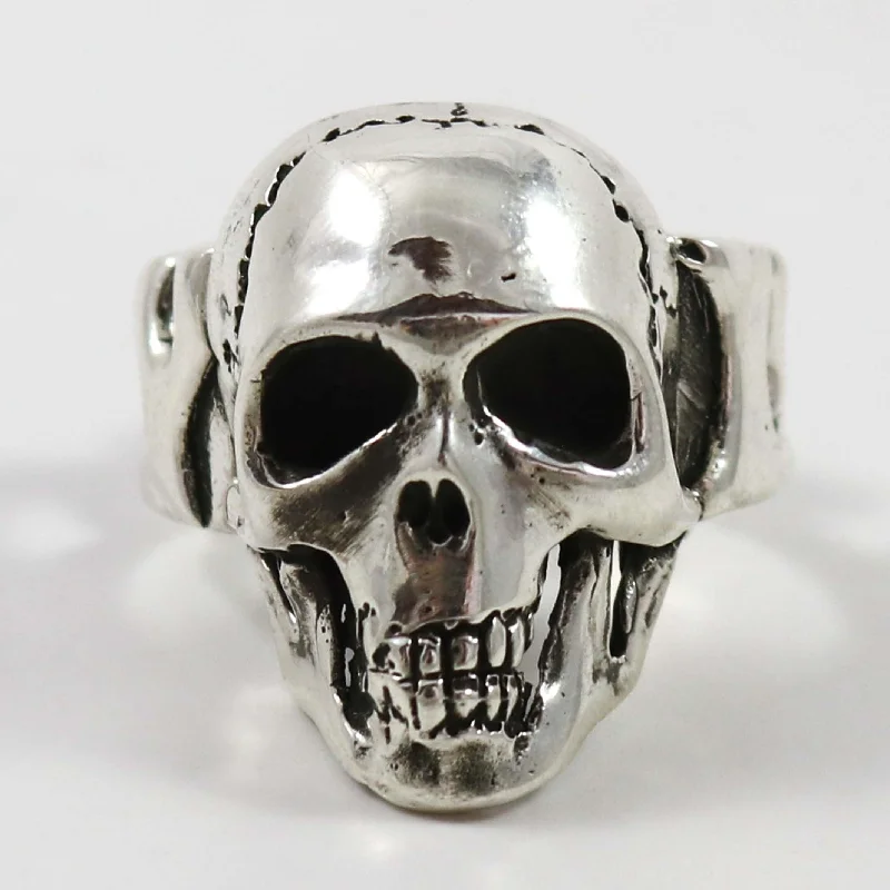 Natural wood rings-Lucky Skull Ring