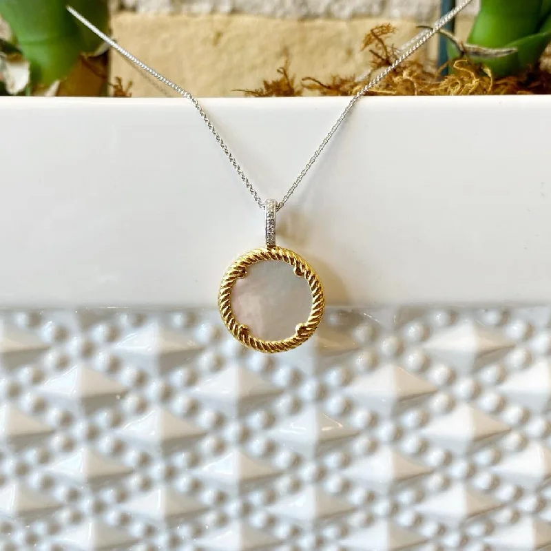 Sleek modern necklaces-Mother of Pearl Necklace