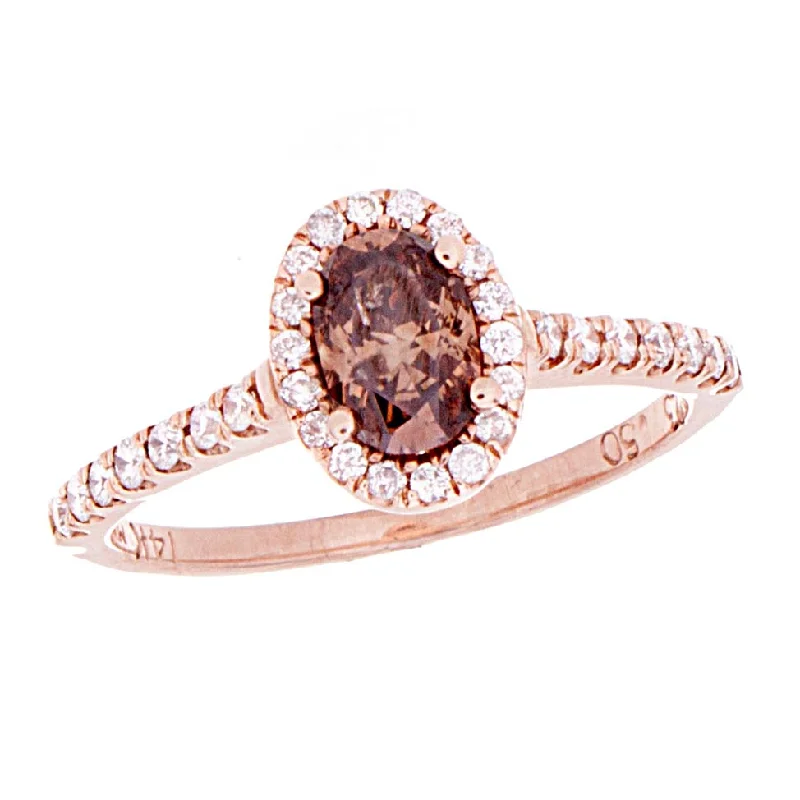 Oversized gem rings-Fancy Brown Solitaire Ring