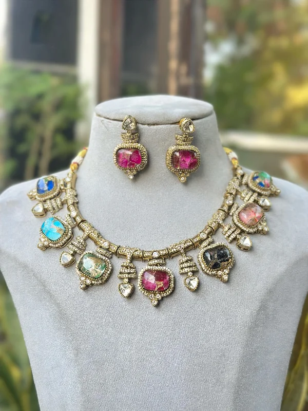 Dot stud earrings-Punjabi Traditional Polki Necklace  Earrings Set, Punjabi Polki Jewelry Set, Jaipuri Wedding Polki Jewellery Set, Bollywood Polki Necklace Set, Celebrities Polki Jewelry Set, Indian Polki Choker Set