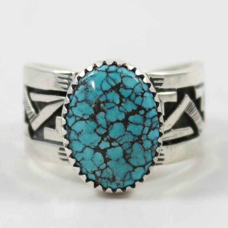 Ruby solitaire rings-Kingman Turquoise Ring