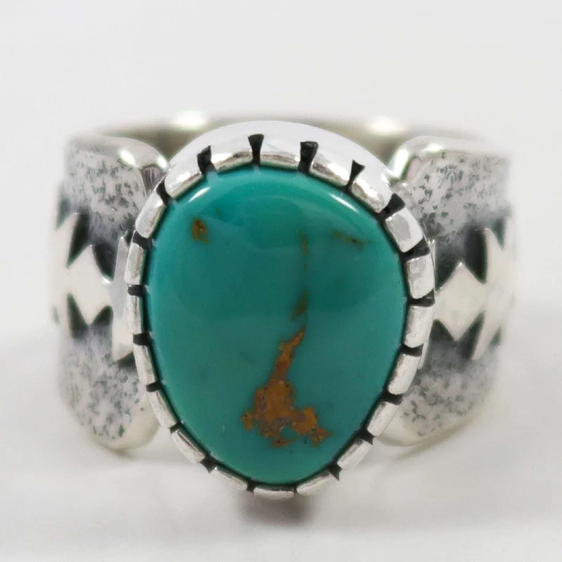 Open band rings-Royston Turquoise Ring