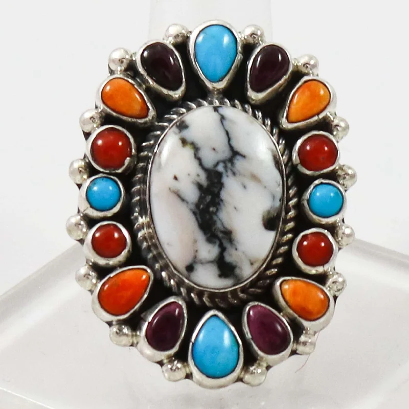 Hidden clasp rings-Multi-Stone Ring