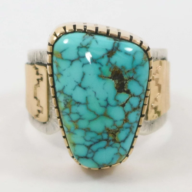 Celtic knot rings-Lone Mountain Turquoise Ring