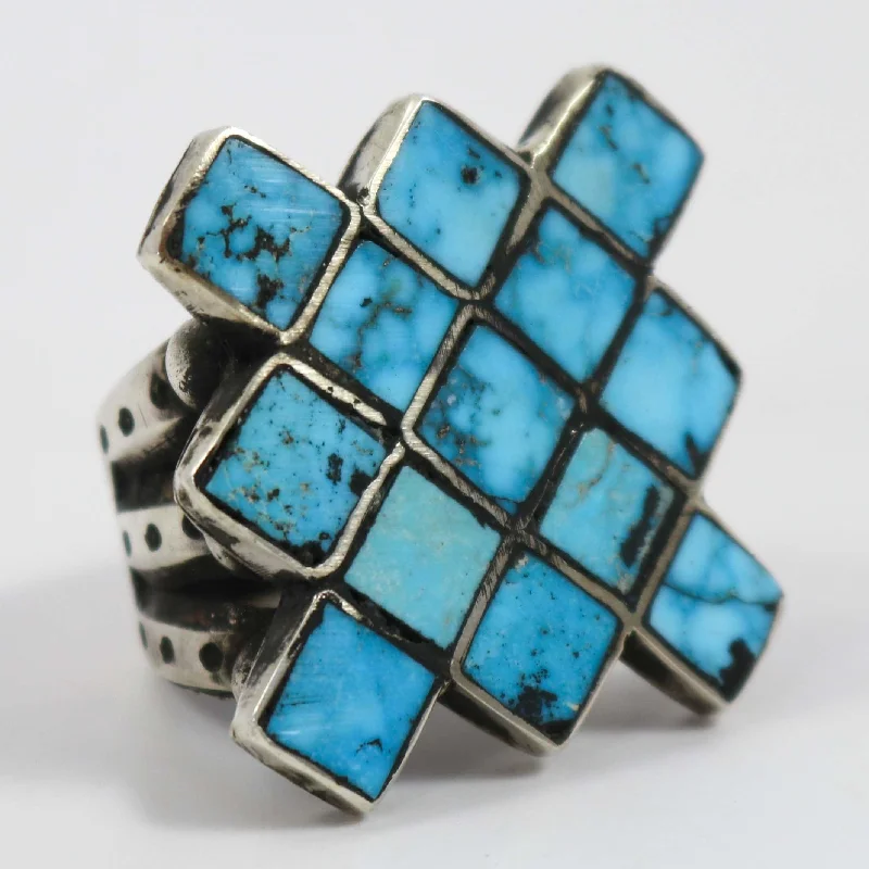 Onyx gem rings-Kingman Turquoise Ring