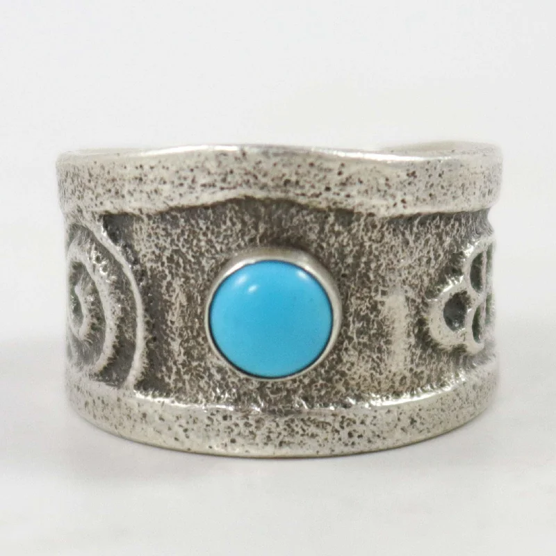 Sleek modern rings-Sleeping Beauty Turquoise Ring