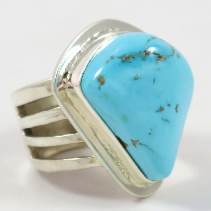 Artistic shape rings-Sleeping Beauty Turquoise Ring