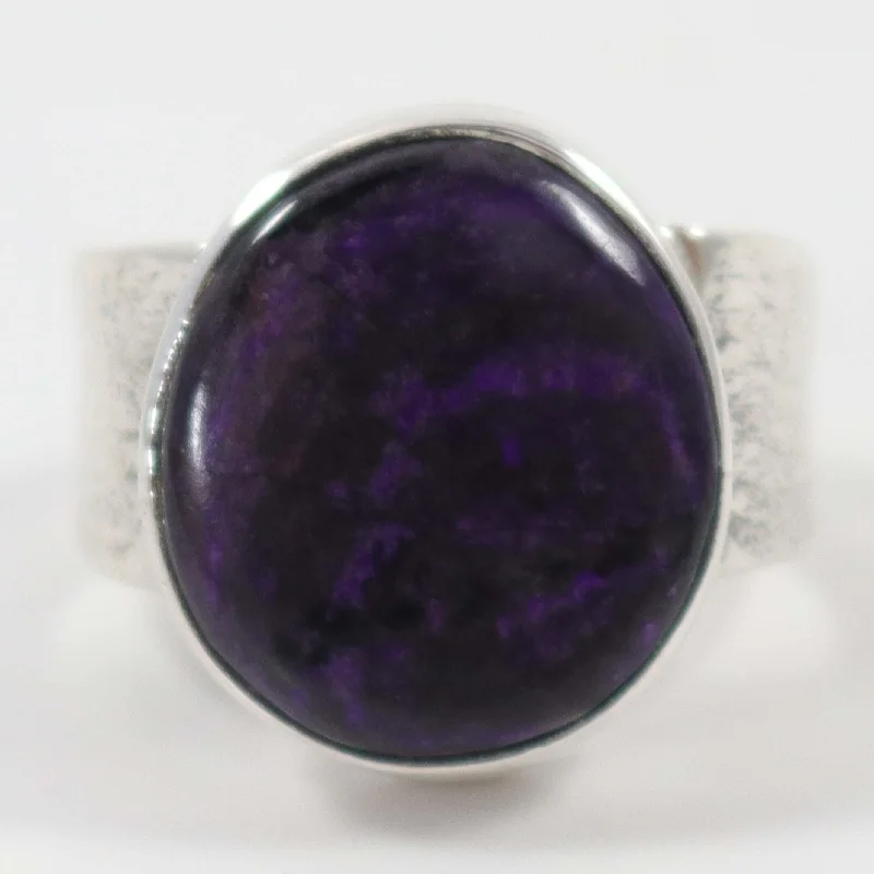 Wide band rings-Sugilite Ring