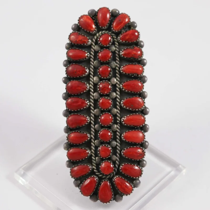 Wide band rings-1960s Coral Cluster Ring