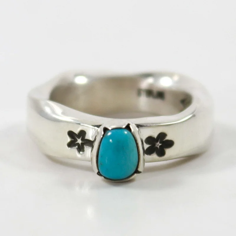 Triangular design rings-Sleeping Beauty Turquoise Ring