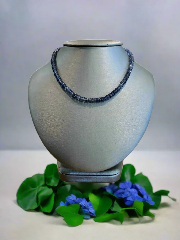 Rattan weave necklaces-Plumb Silver Original Iolite Necklace