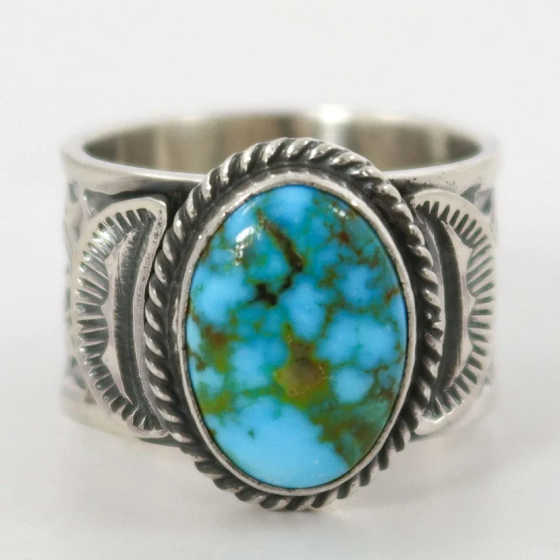 Protective eye rings-Kingman Turquoise Ring