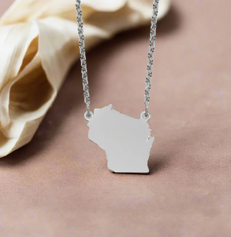 Ethnic woven necklaces-Sterling Silver Wisconsin Necklace