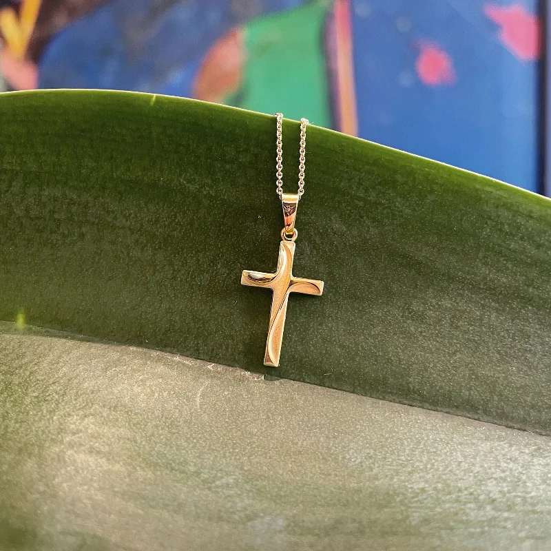 Sapphire pendant necklaces-Draped Cross Necklace