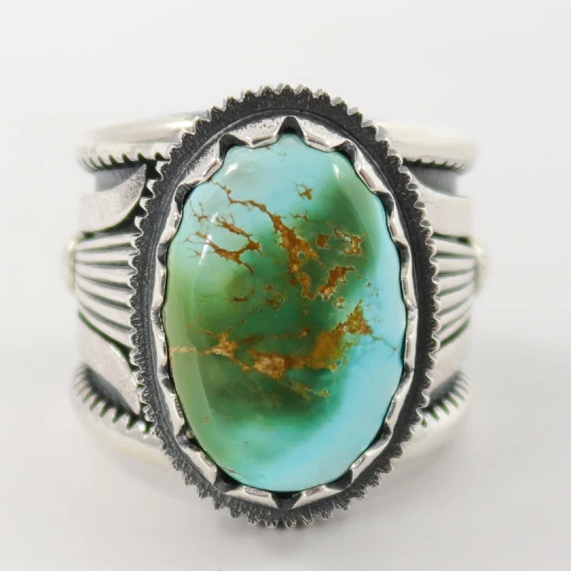 Painted enamel rings-Royston Turquoise Ring