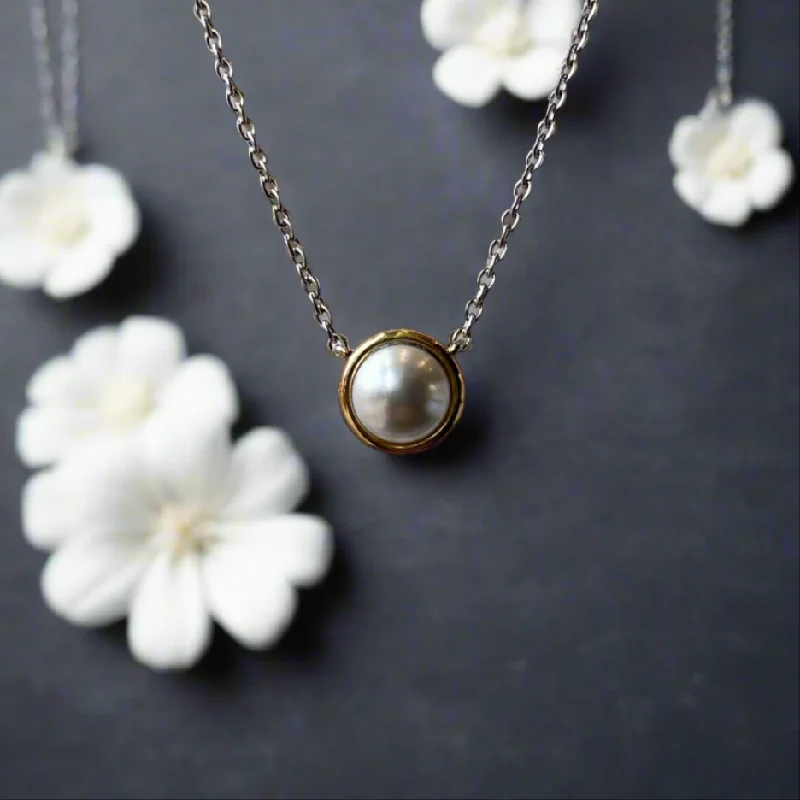 Mixed charm necklaces-Pearl Necklace