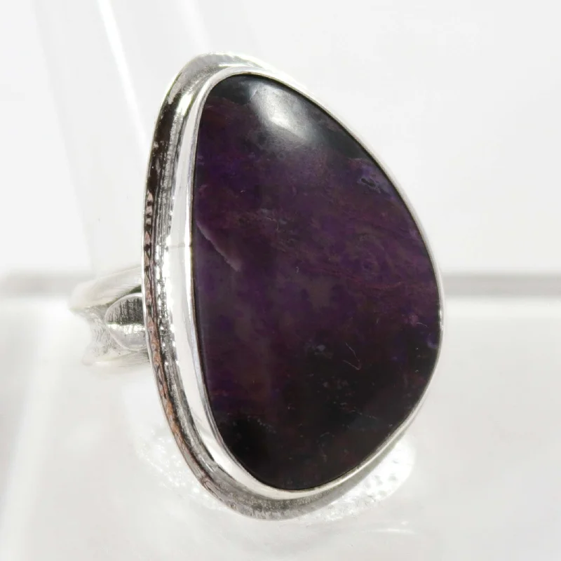 Zigzag style rings-Sugilite Ring