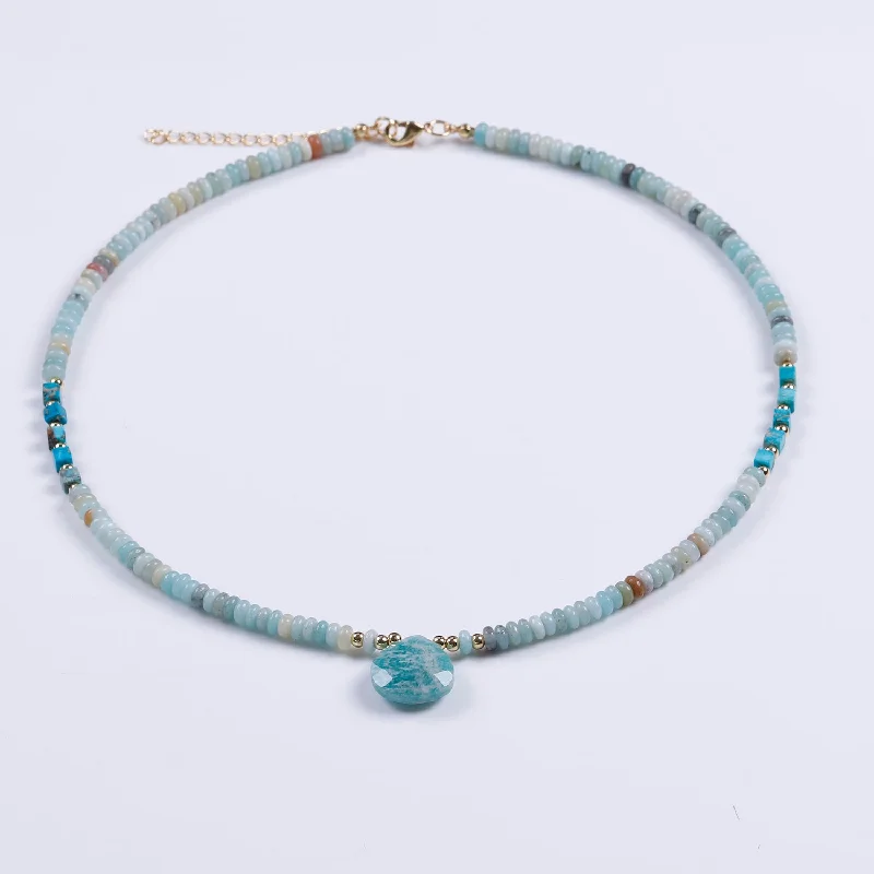 Ruby stone necklaces-Amazonite Fresh Starts Necklace