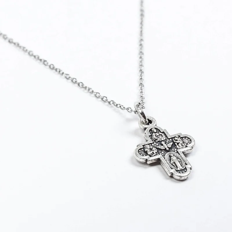 Simple bar necklaces-Heavenly Blessings Cross Necklace