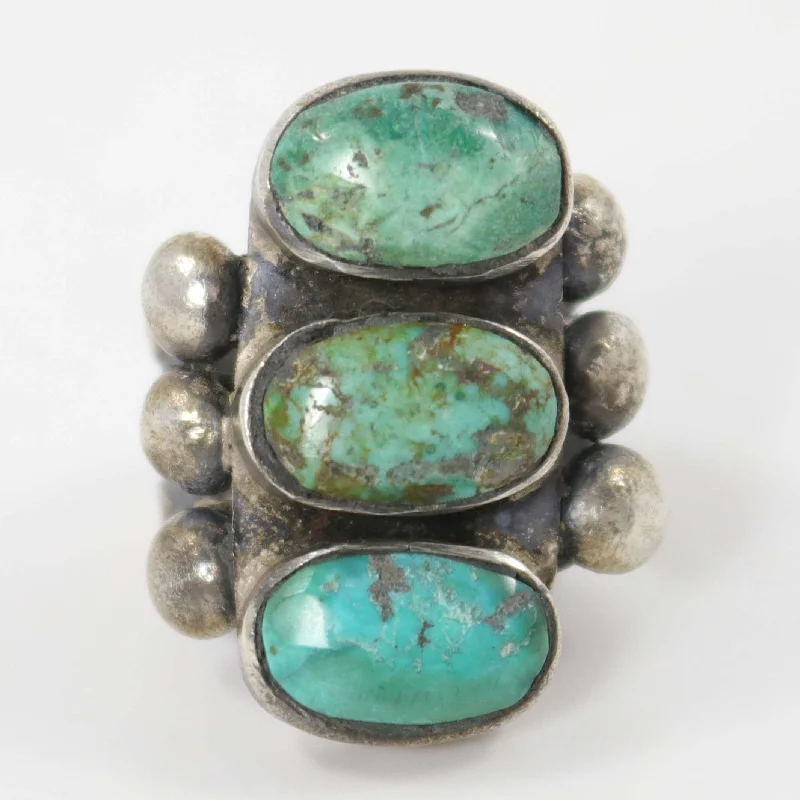 Agate inlay rings-Fox Turquoise Ring