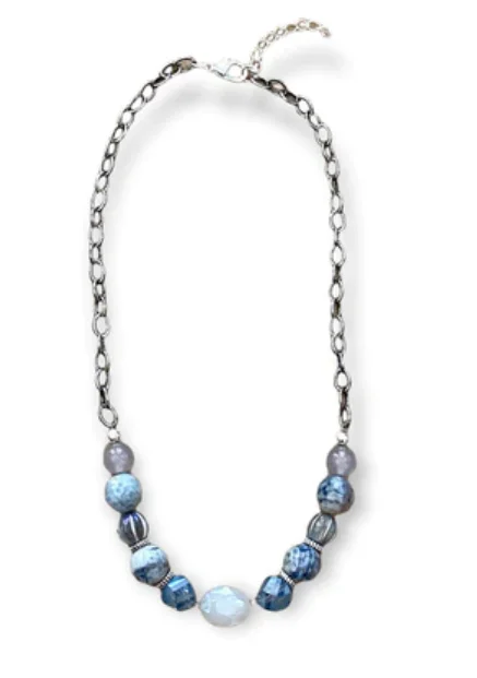 Frosted bead necklaces-Inspire Designs Summer Rain Necklace - Final Sale 25% off