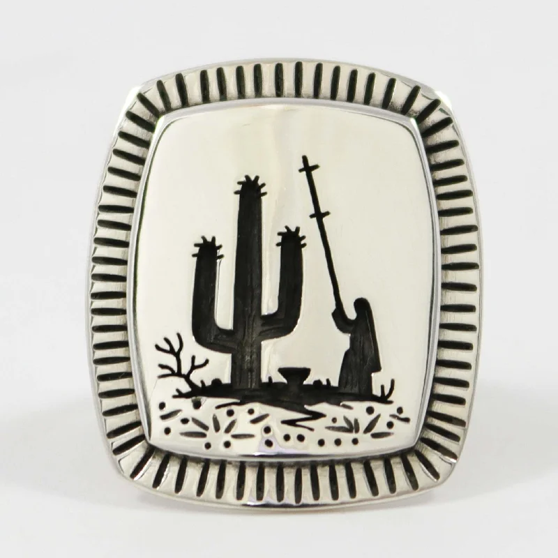 Wide band rings-Cactus Fruit Picker Ring