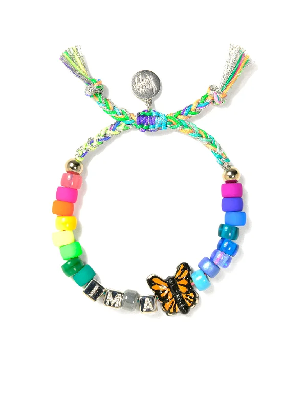 Woven cord bracelets-FEELINGS BRACELET (I'M A BUTTERFLY)