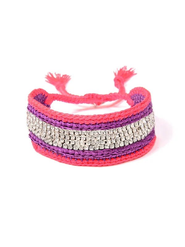 Dot design bangles-SUNKISSED SHORES BRACELET (PINK AND PURPLE)