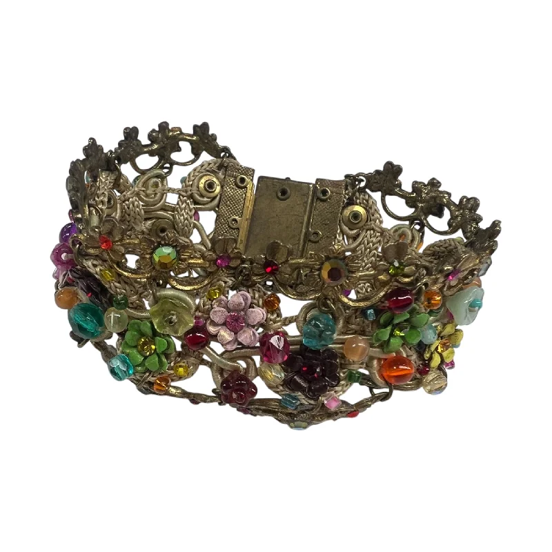 Wide gold bracelets-BRACELET OTHER by Michal Negrin In FLORAL PRINT