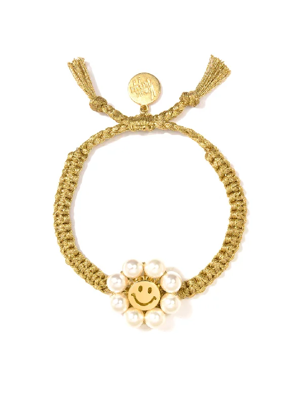 Daisy motif bangles-GOLDEN DAISY BRACELET