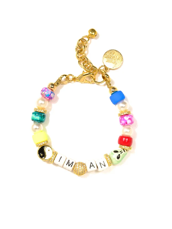 Peace charm bangles-I'M AN ALIEN BRACELET